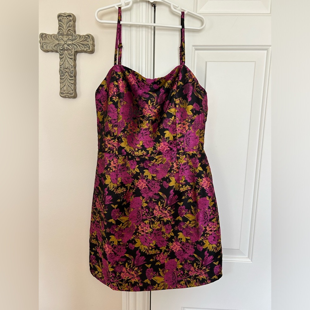 Lulu's Jacquard Mini Cocktail Dress